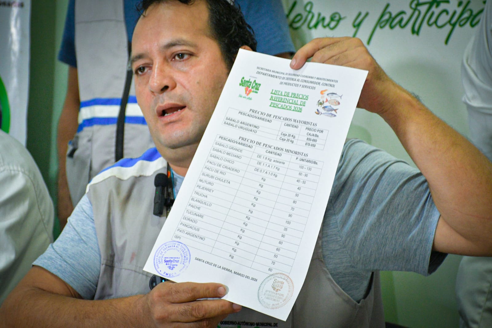 Imagen de noticia: Alcaldía cruceña activa controles y publica lista de precios del pescado para frenar especulación en Semana Santa 2026